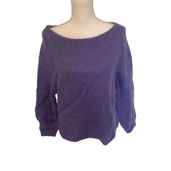 Zara Sweaters - Zara Sweater Boat Neck Purple Lilac Balloon Sleeve S